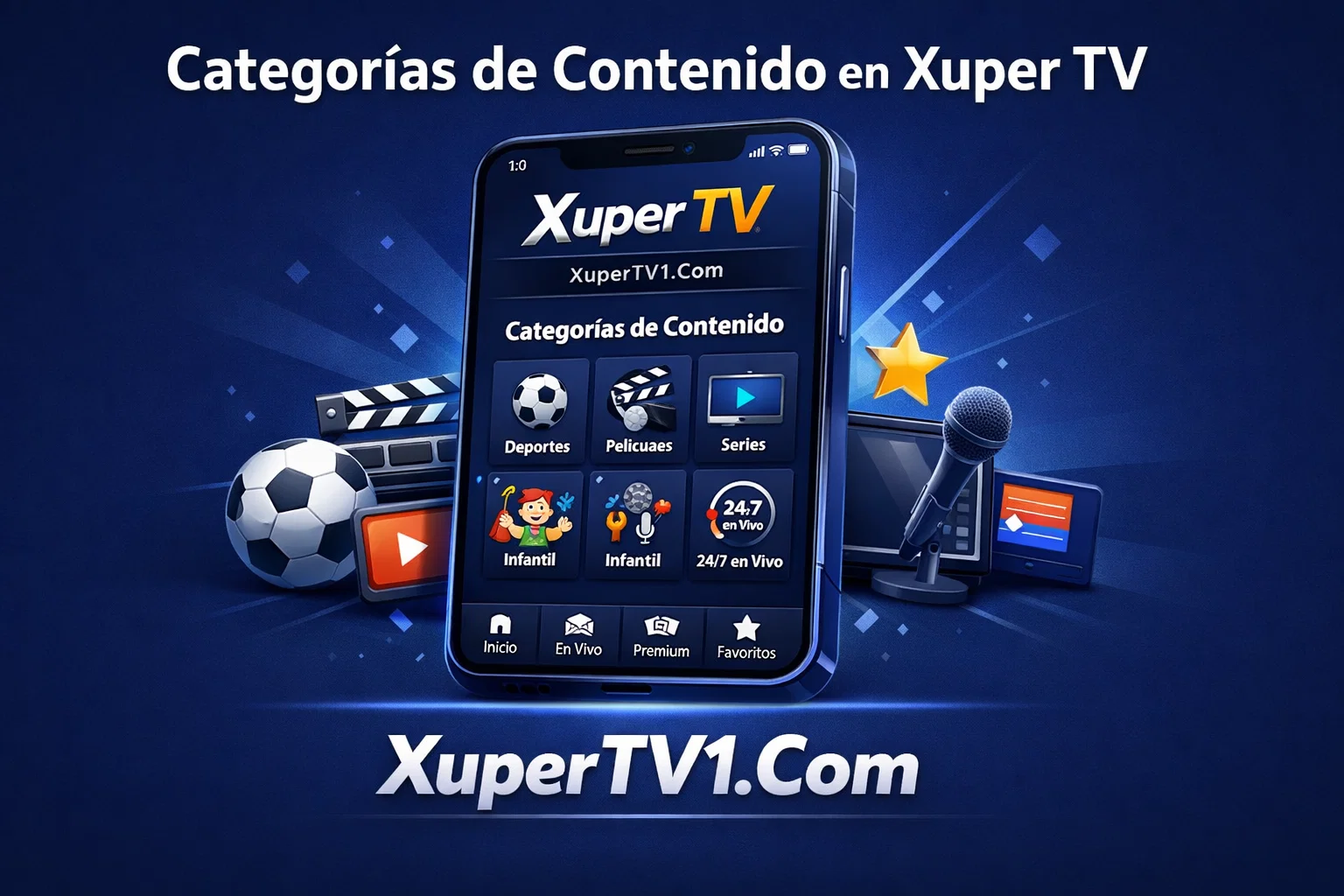 Categorías de Contenido en Xuper TV