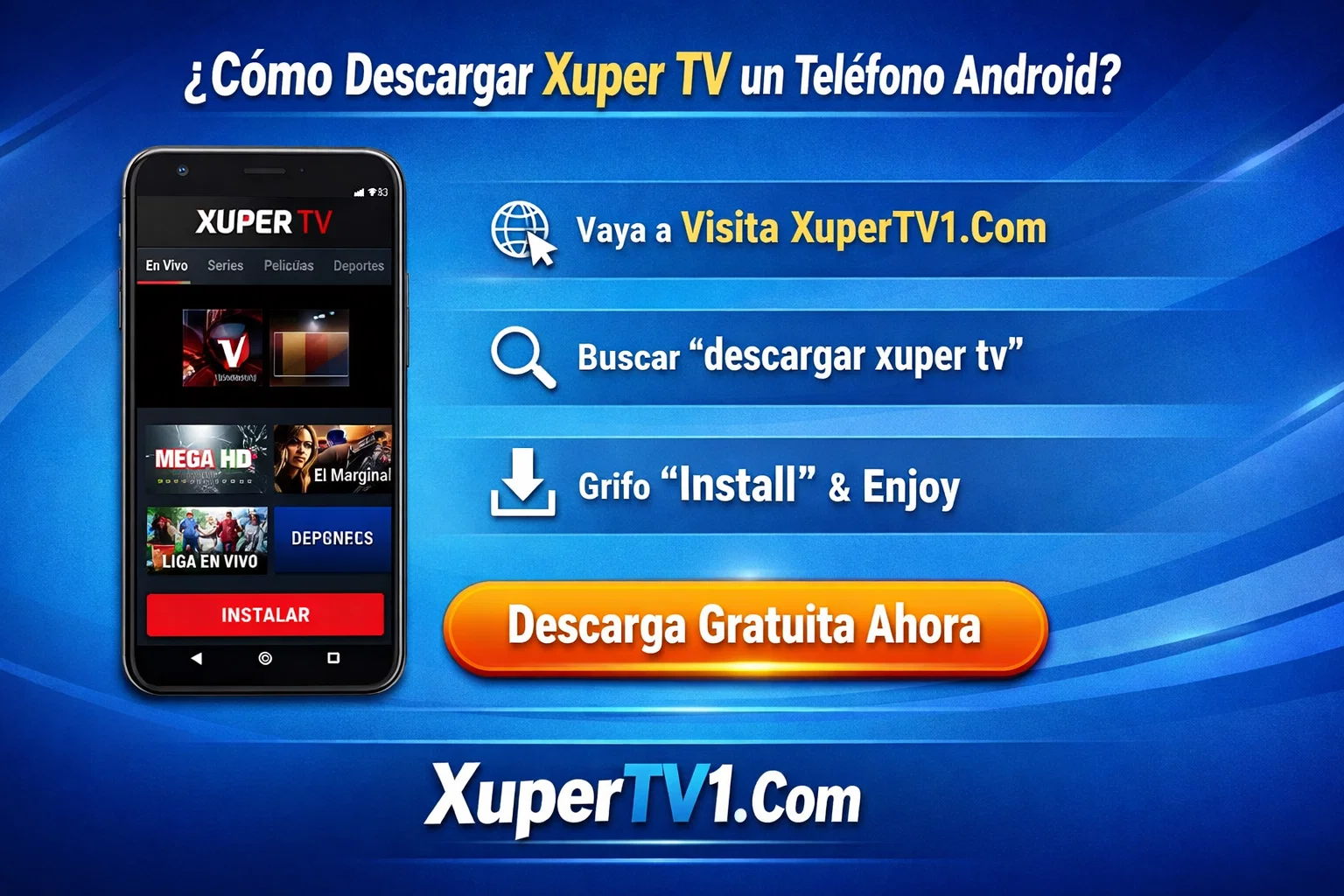 Xuper TV un Teléfono Android